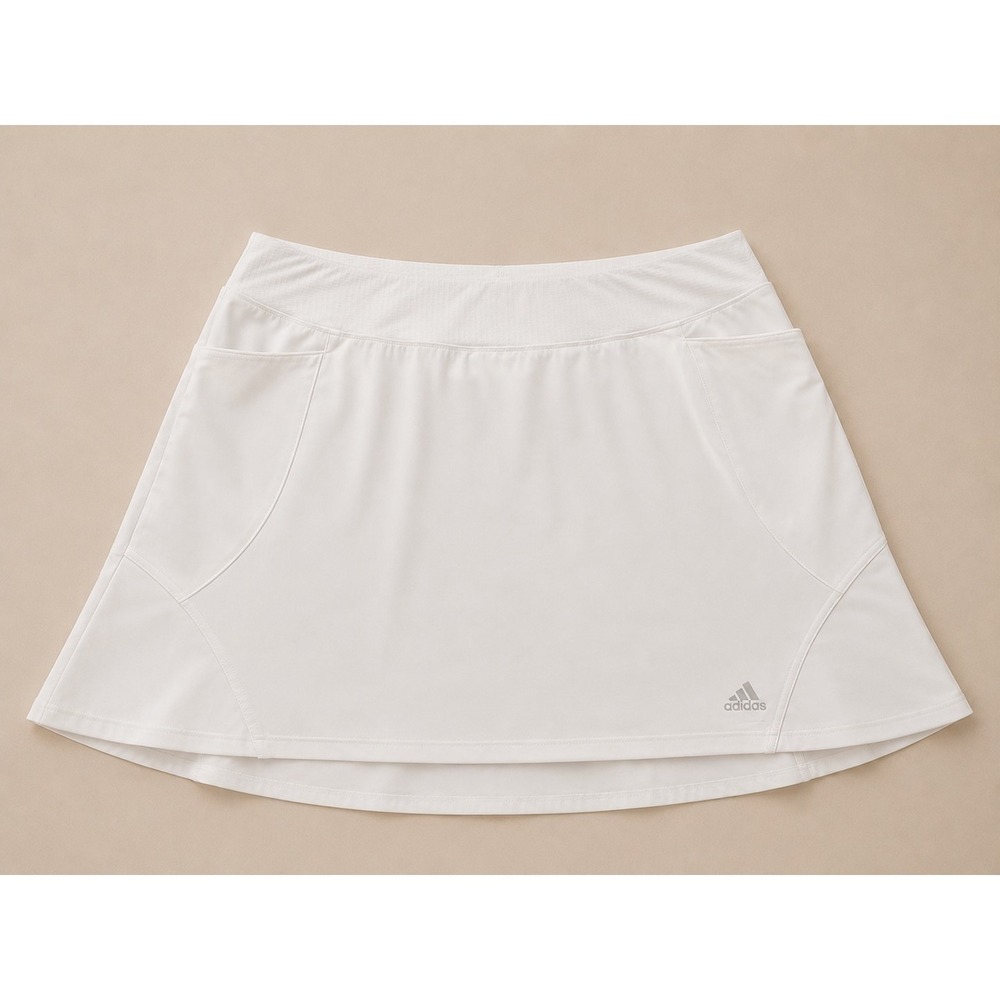 Adidas Golf Skort Womens XL White Tennis Pickleball Athletic Skirt Pocket